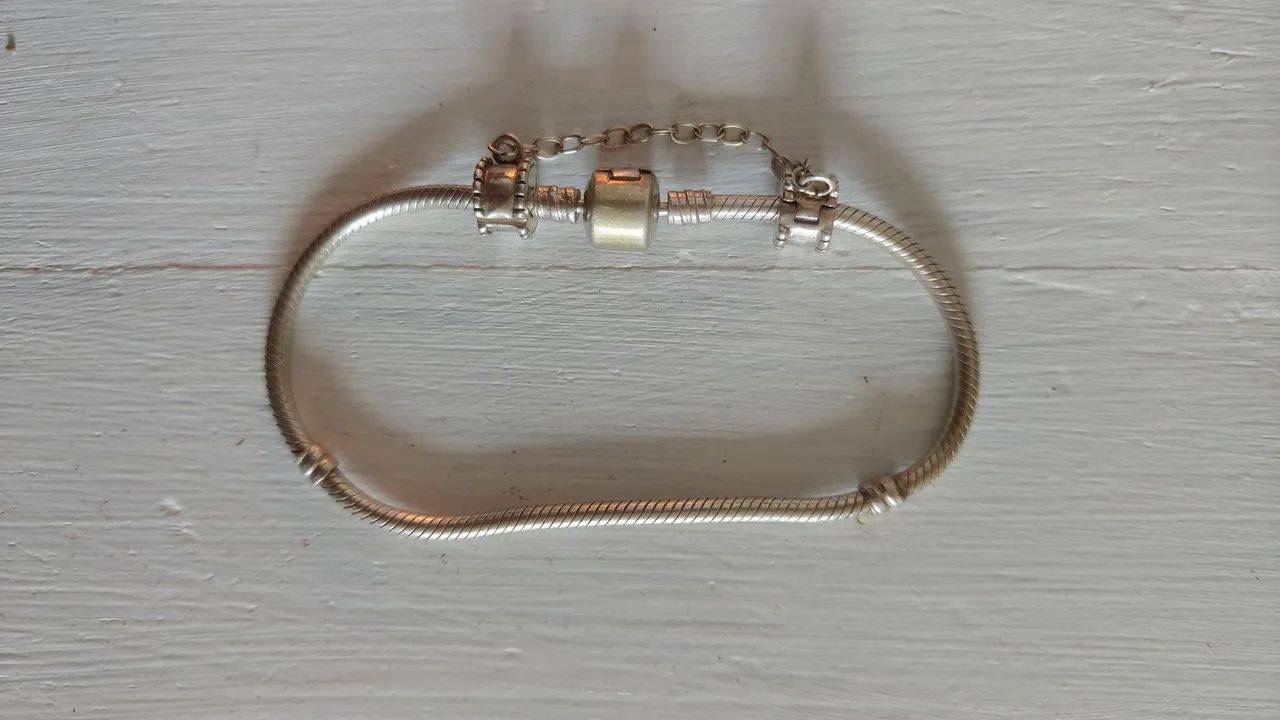 Pulseira de prata estilo Pandora tam19