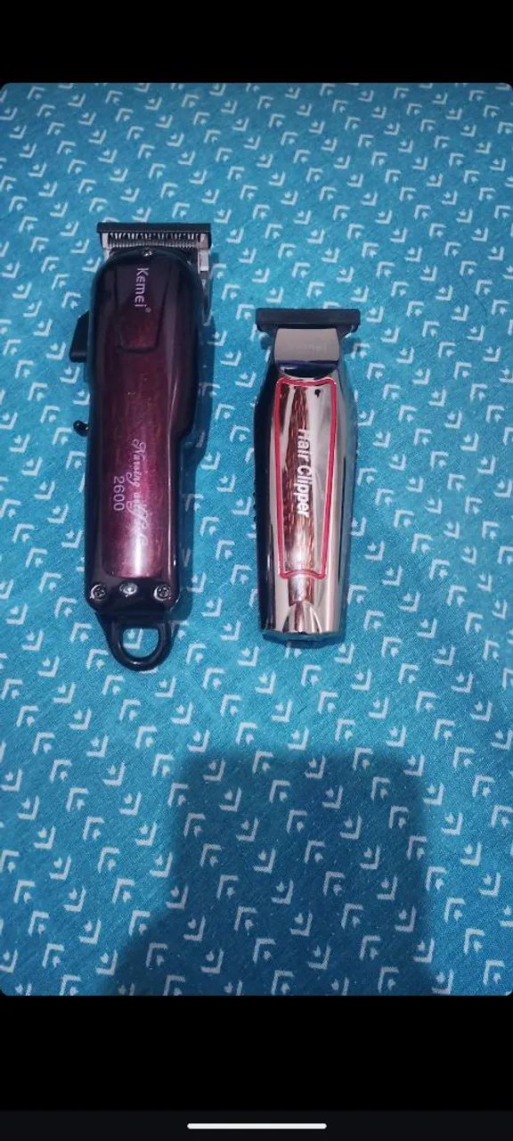  Kit Kemei Profissional - Máquina de Cortar Cabelo + Acabamento + Barbeador - Foto 2