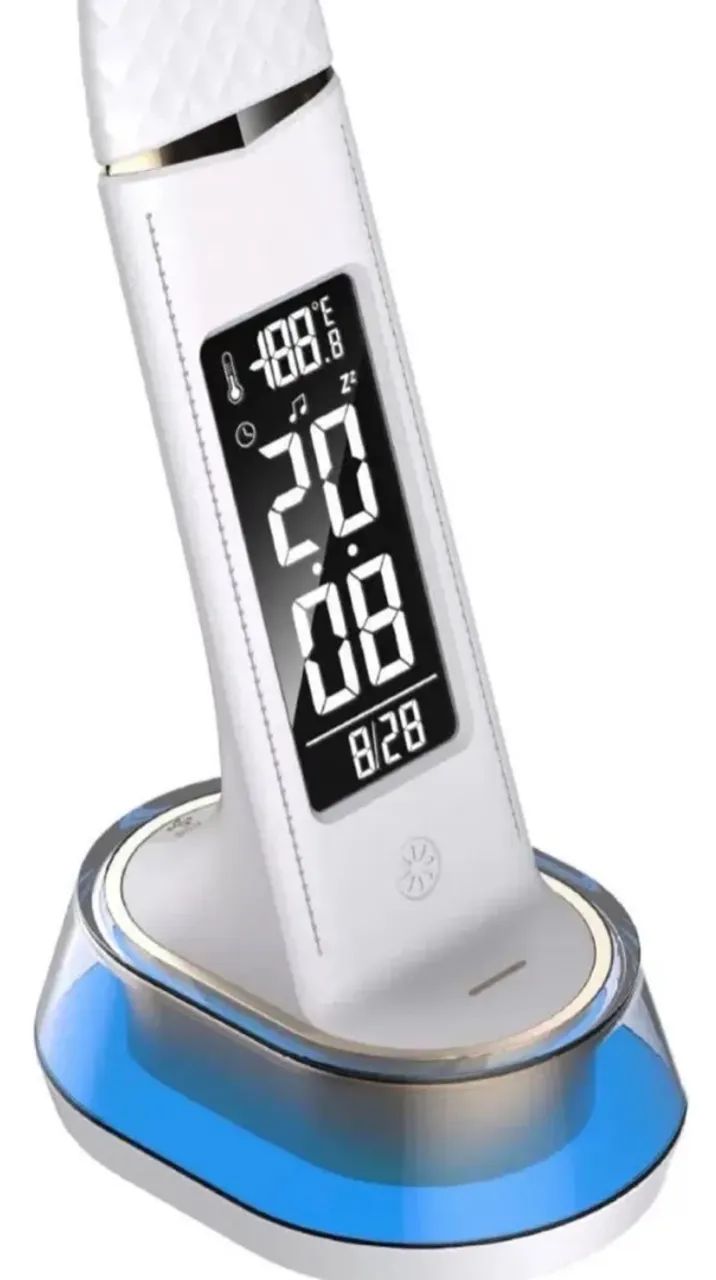 Luminária de Mesa LED Lelong Com Relógio  - Foto 4