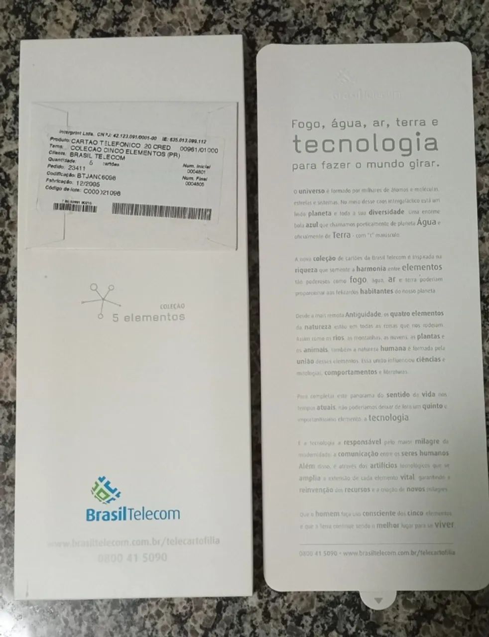 Cartões Telefônicos Coleção 5 Elementos No Folder - Foto 3