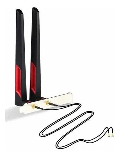 Kit 2 Antenas Wi-Fi NGFF M.2 10dBi com Espelho e Cabo para Desktop - Foto 2