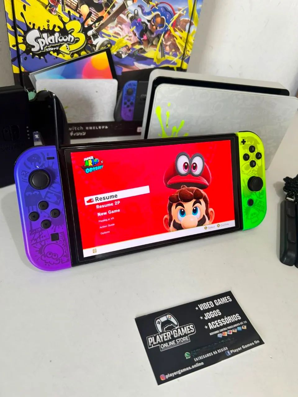 Nintendo Switch OLED Edição Especial Splatoon!! (Aceito Cartão)