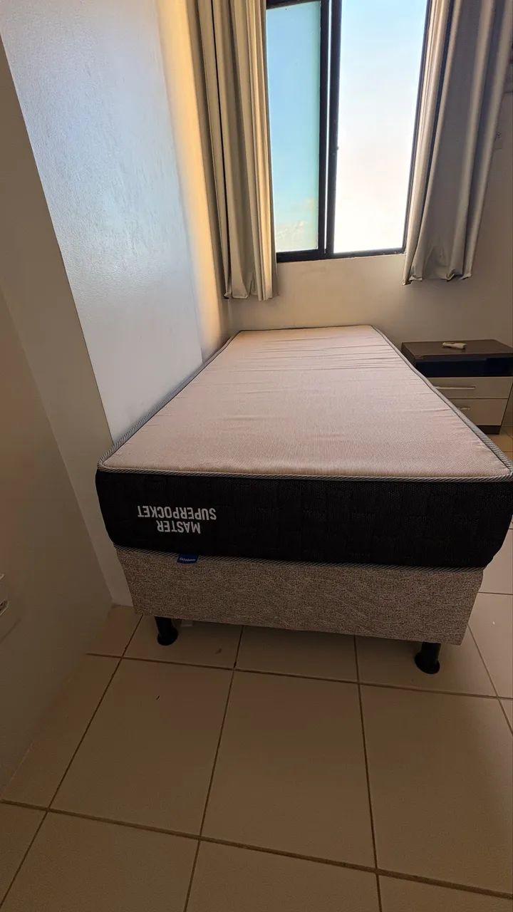 Vando Cama Box com Colchão Ortobom e Guarda-roupa 