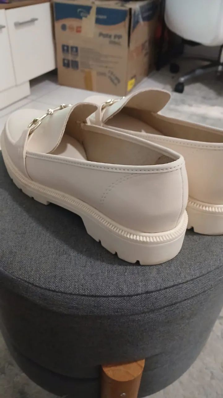 Mocassim Feminino Beira Rio Off White Nº 37 - Foto 4