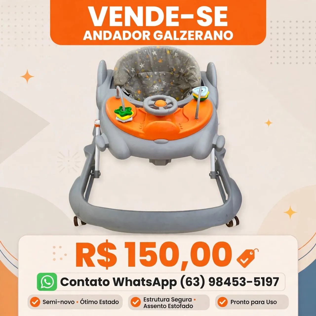 Vende-se andador infantil 