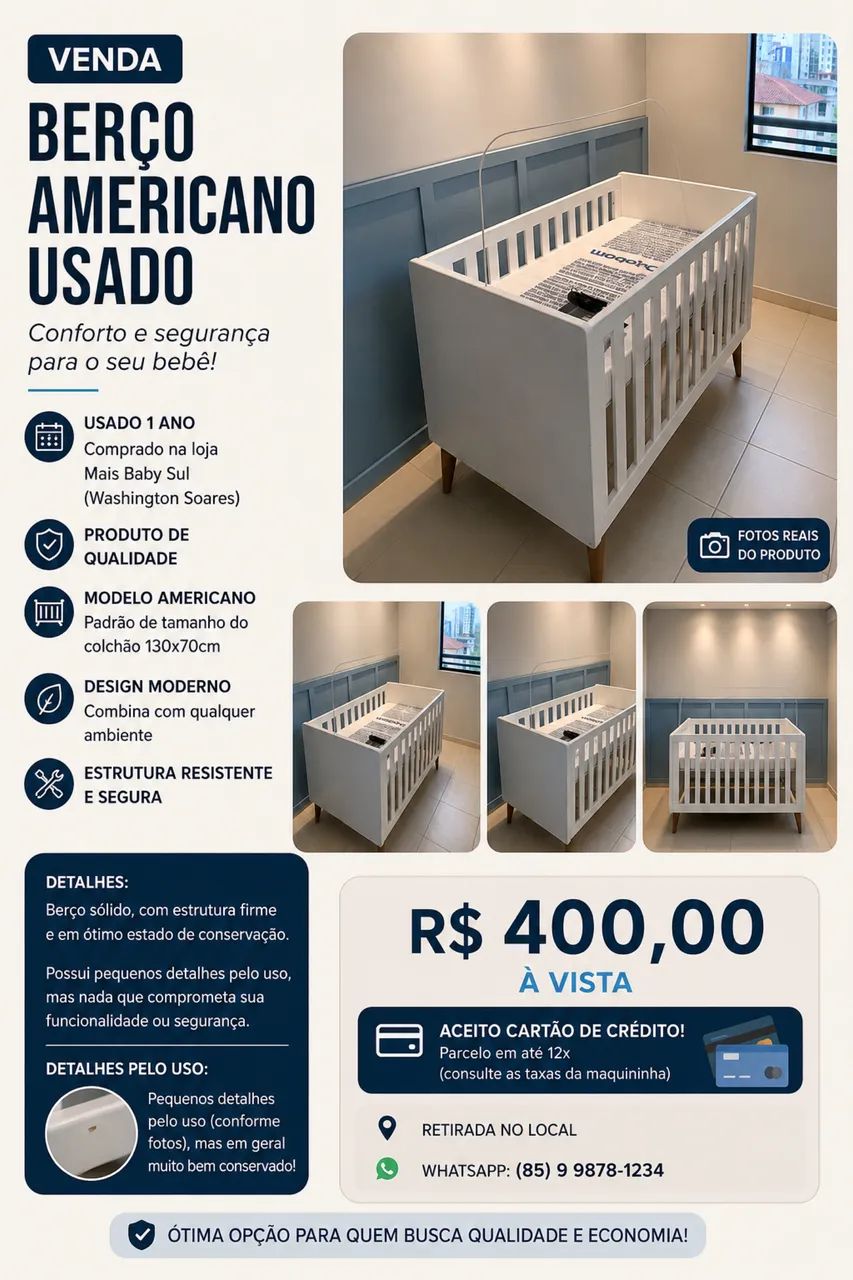 Berço americano  - Foto 2