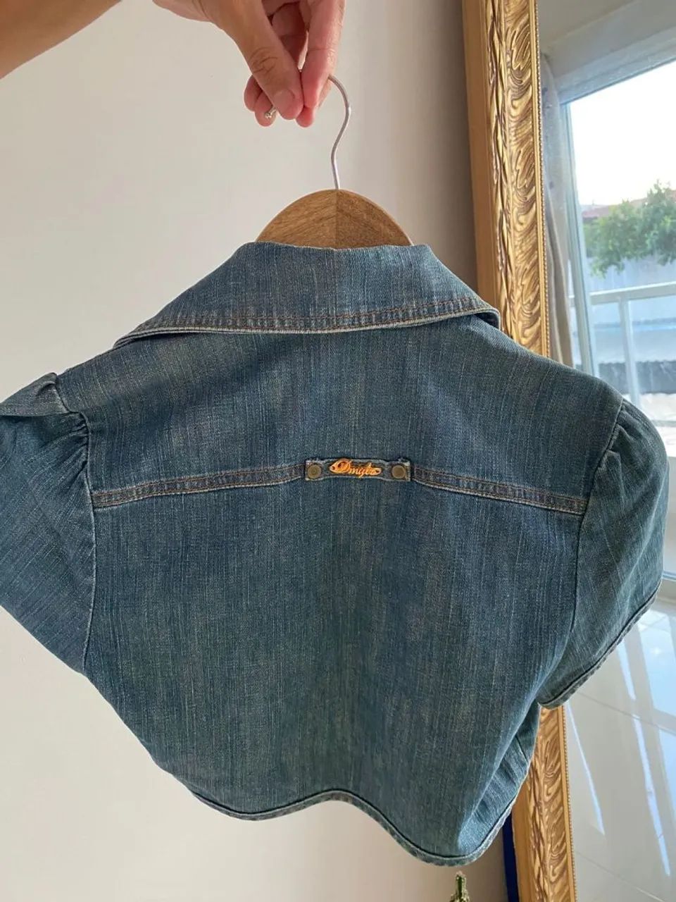 Colete jeans Damyller, forro arco-íris, vintage e estilo - Foto 2