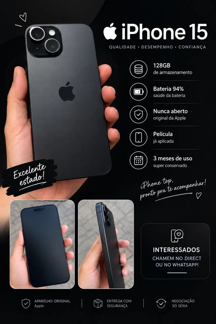 iphone 15 128gb Preto 