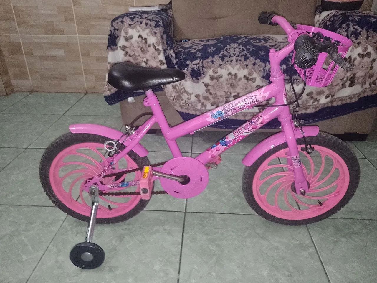 Bicicleta aro 16 ANGET rosa - Foto 3