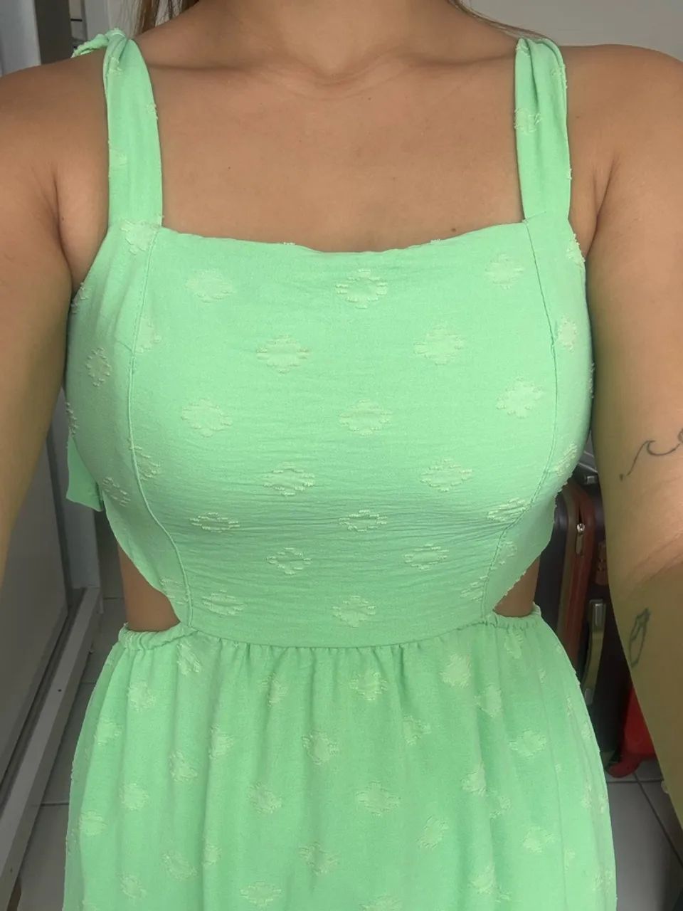 Vestido longo verde claro - Foto 2