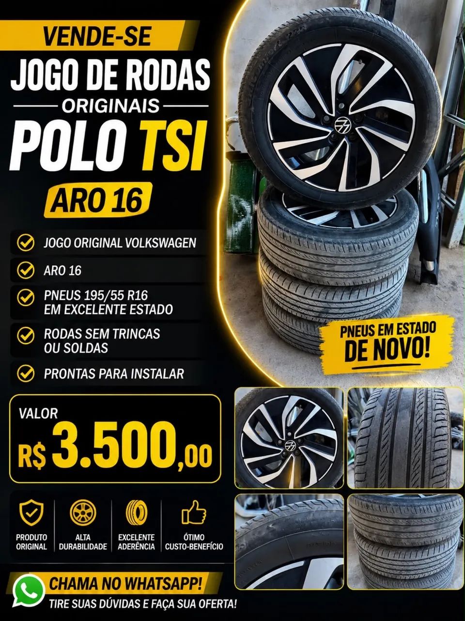 Aro 16 original VW - Foto 4