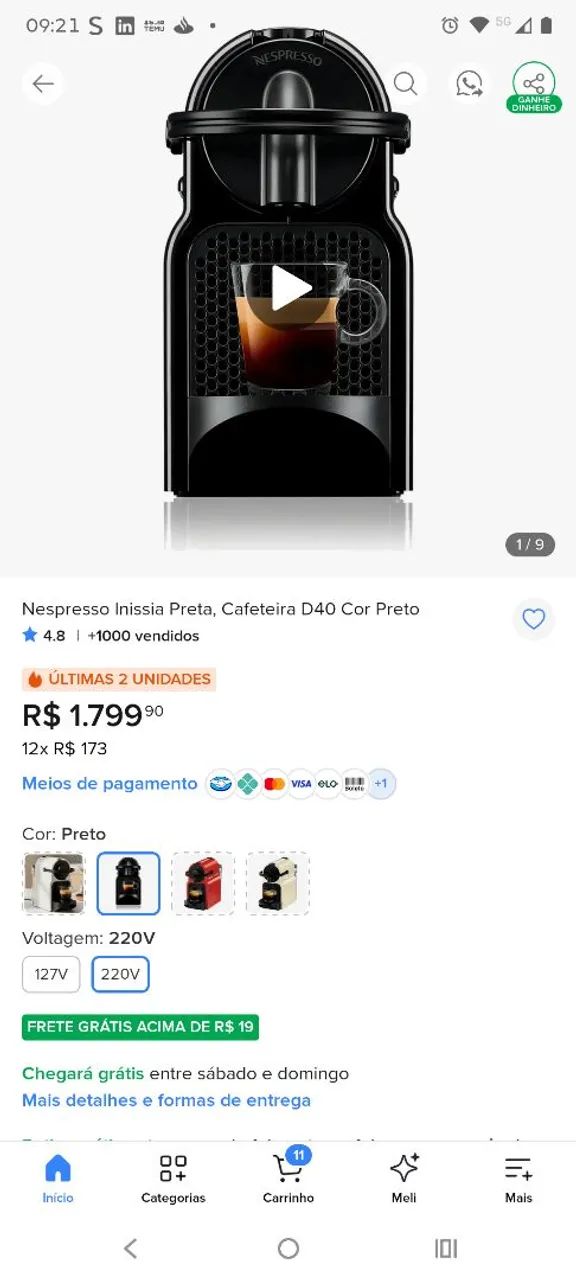 Cafeteria Nespresso d40 Inissia - Foto 4