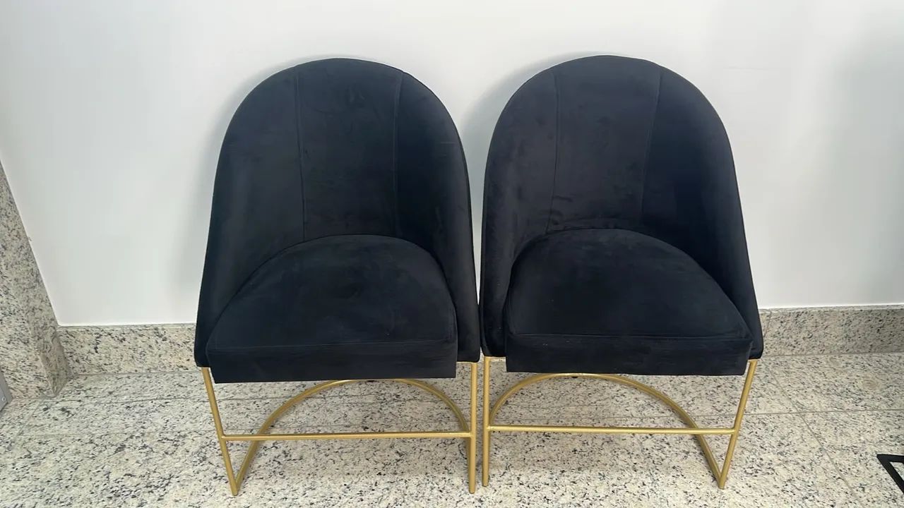 Par de poltronas suede preta - Foto 3