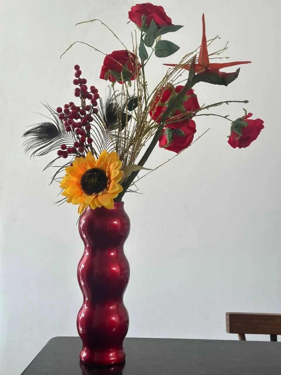 Vaso com as flores