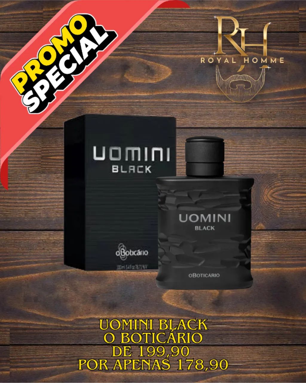 Perfume Uomini Black Boticário 100ml Original Lacrado - Foto 2