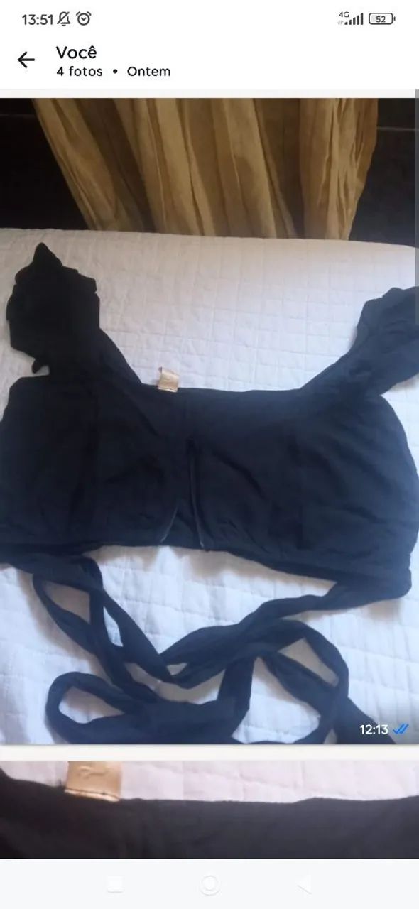 Cropped preto lindo noite!!!