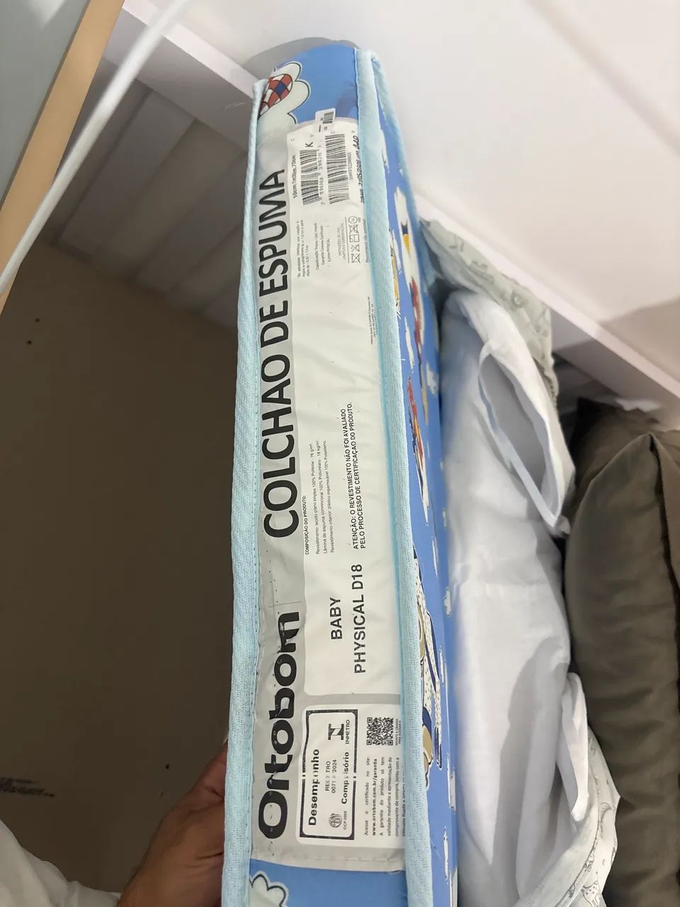 Berço Moderno + Colchão Impermeável Ortobom e Kit Completo de Lençóis - Foto 5