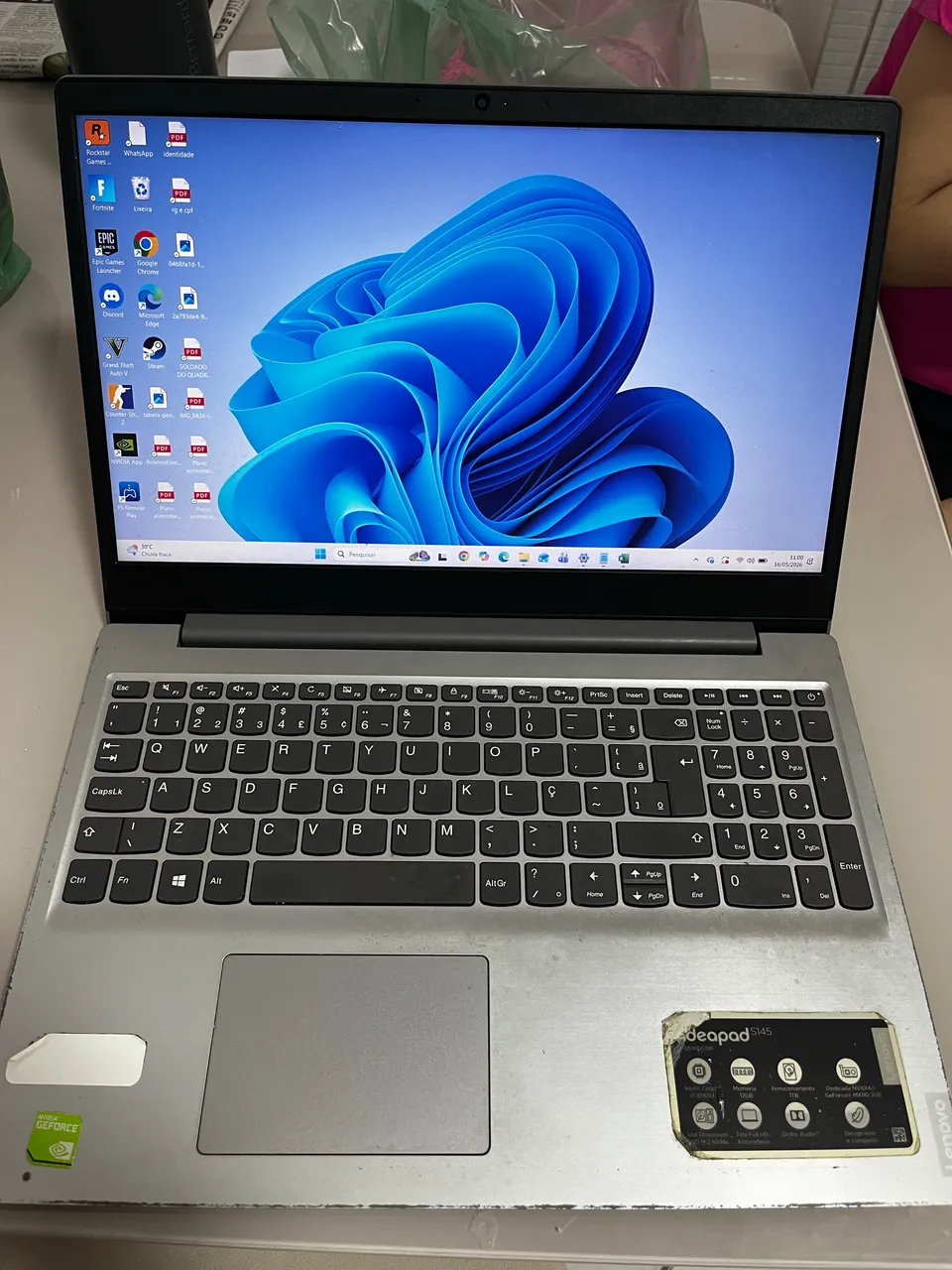 Notebook Acer Processador i5 7° geração Placa de vídeo NVIDIA