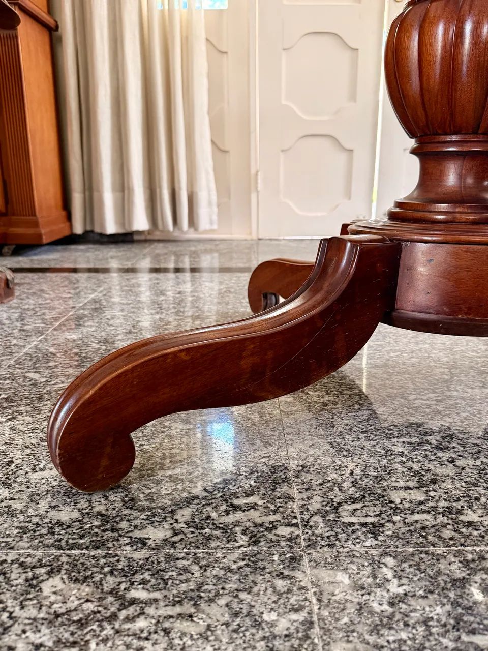 Base para mesa de jantar redonda em madeira maciça  - Foto 3
