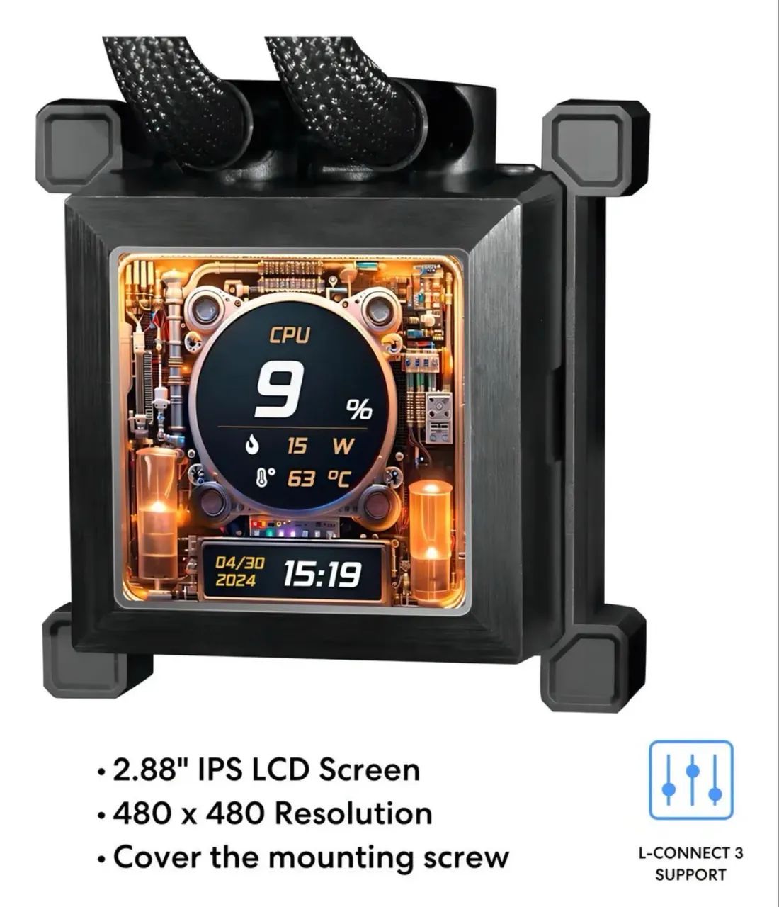 Water Cooler Lian Li HydroShift LCD 360S Preto ARGB - Foto 3