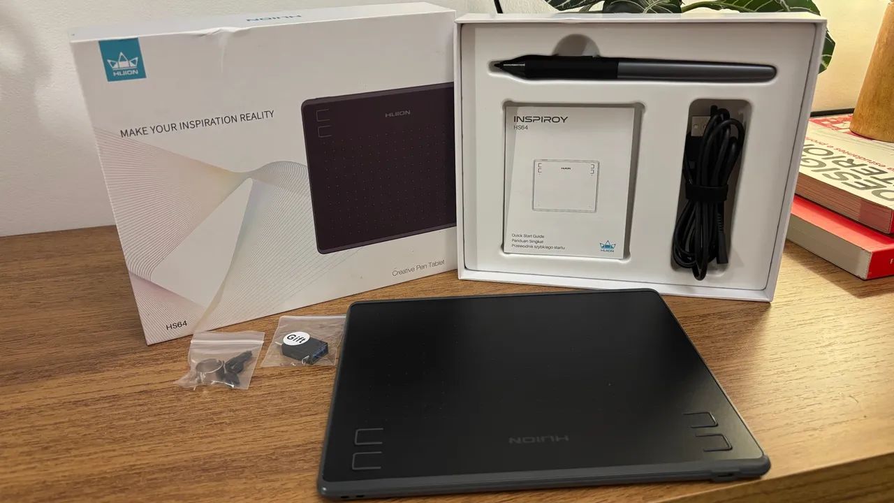 Mesa digitalizadora HUION INSPIROY HS64 - 6.3 x 4 polegadas (sem uso)