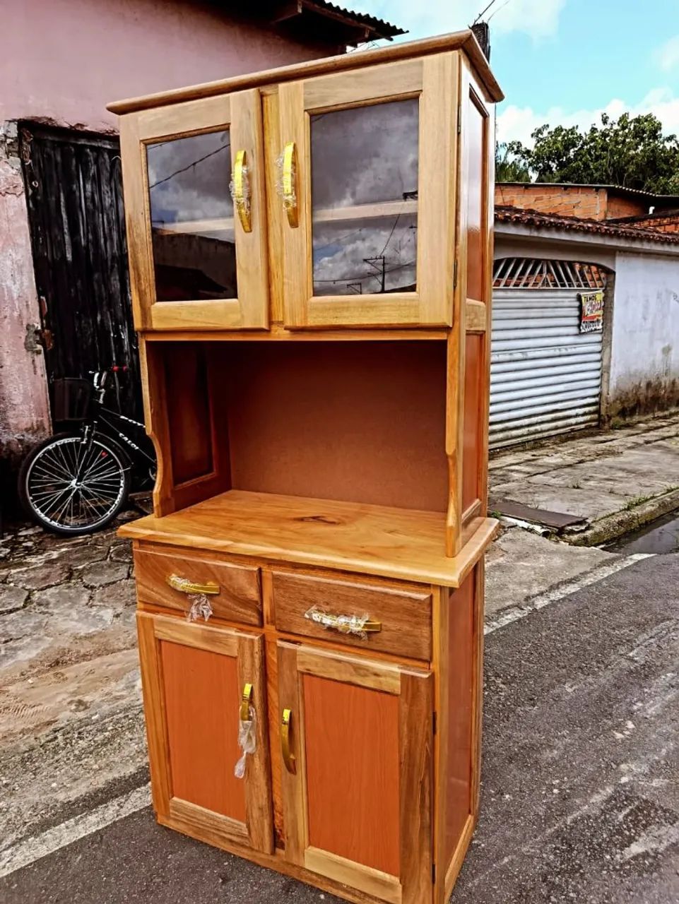 Armário de cozinha - de madeira maciça  - Foto 2