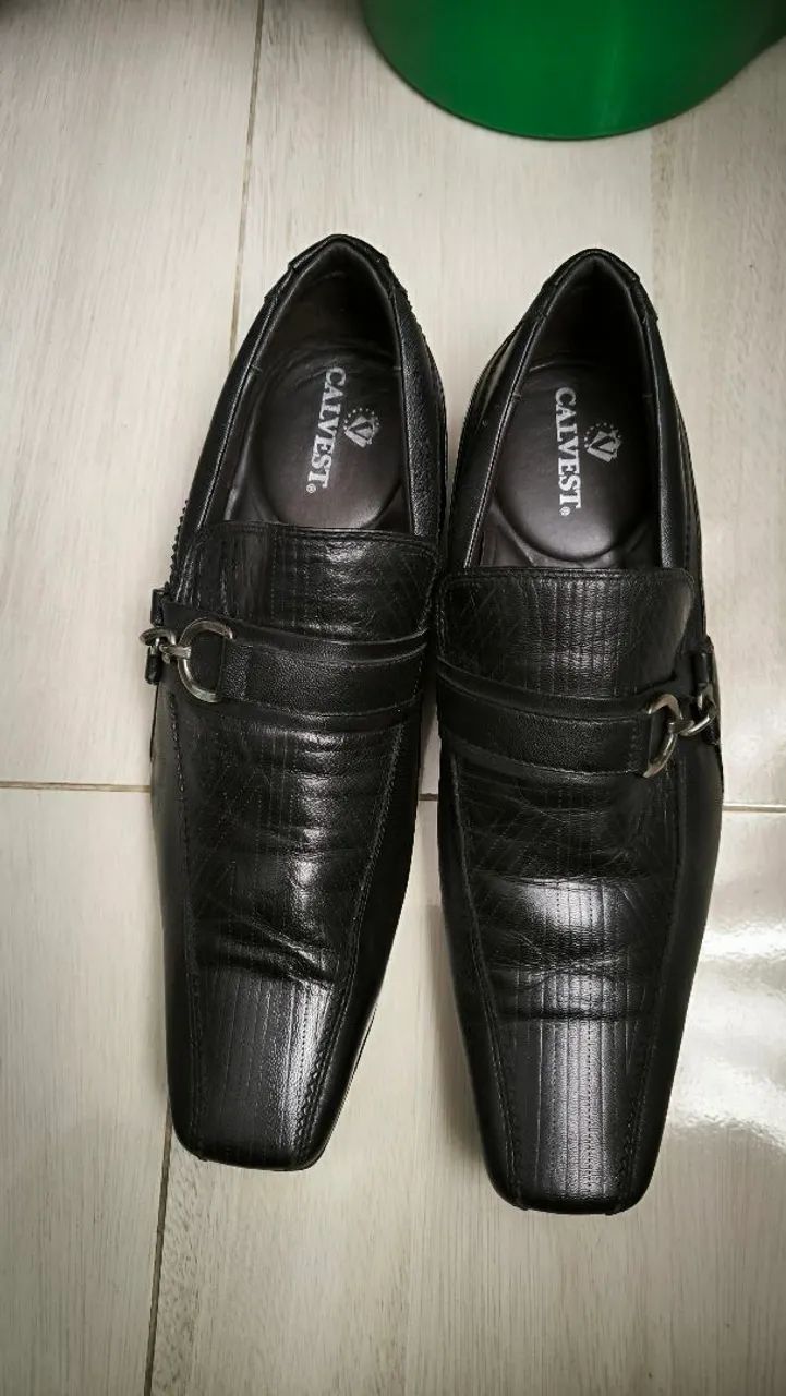 Sapato masculino de couro 