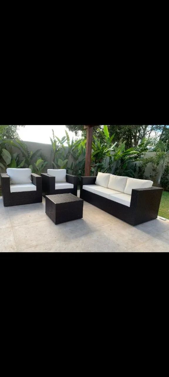 conjunto de sofá para área externa 