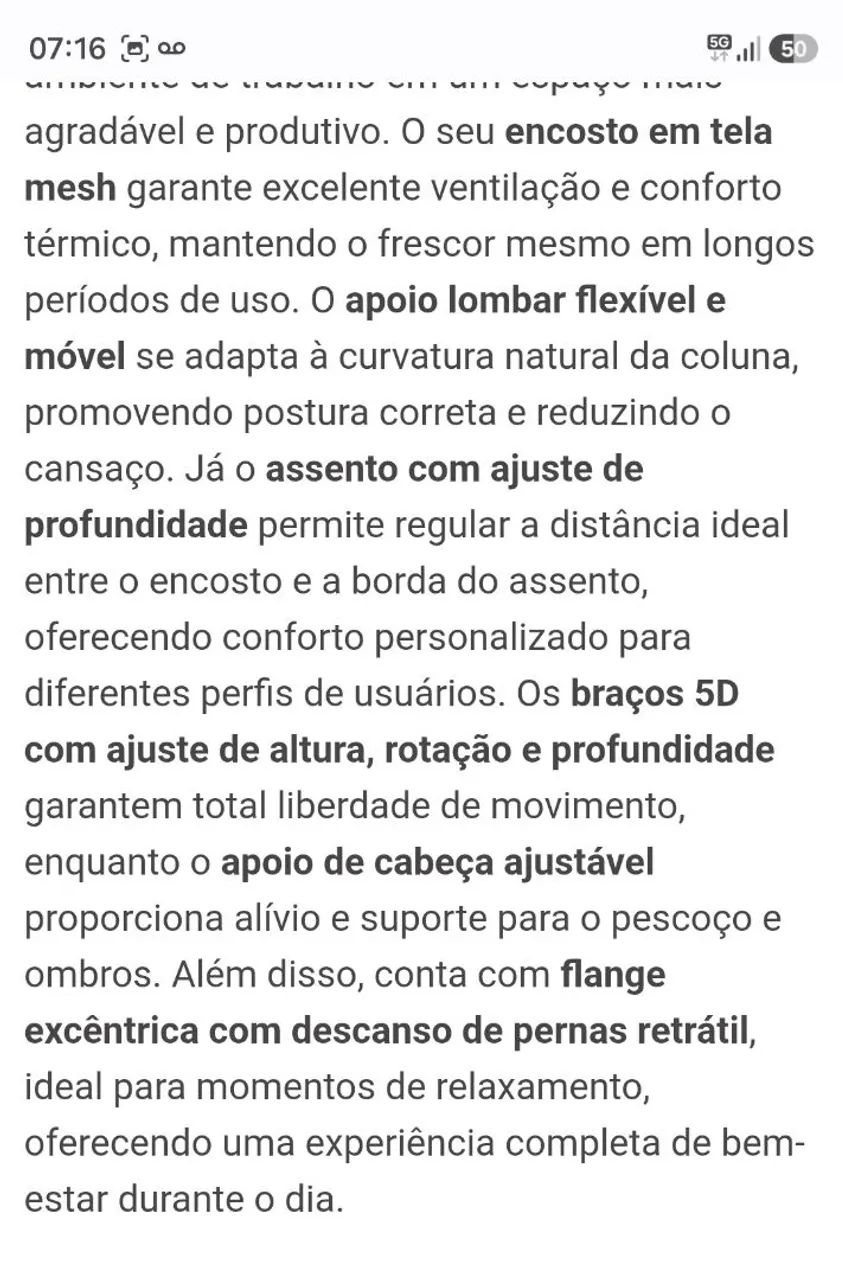 Cadeira ergonomica  - Foto 5