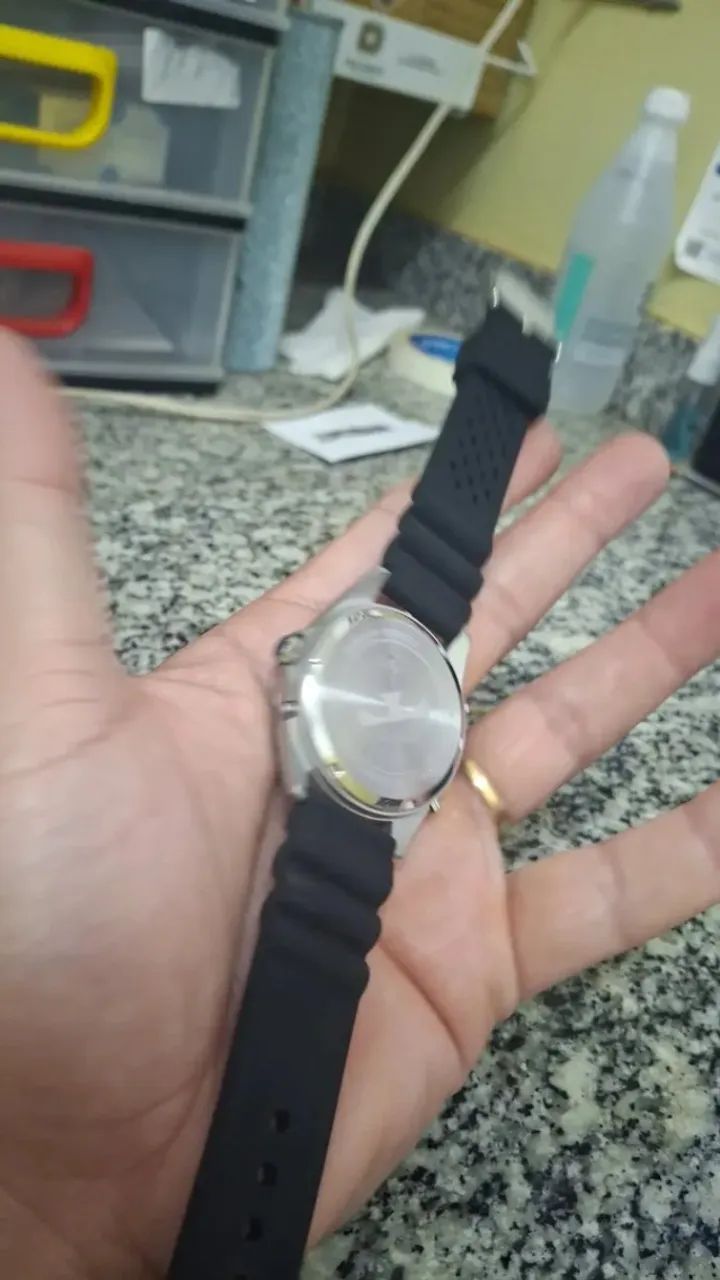 Relógio Technos Skydiver Analógico e Digital Prata e Preto - Foto 2