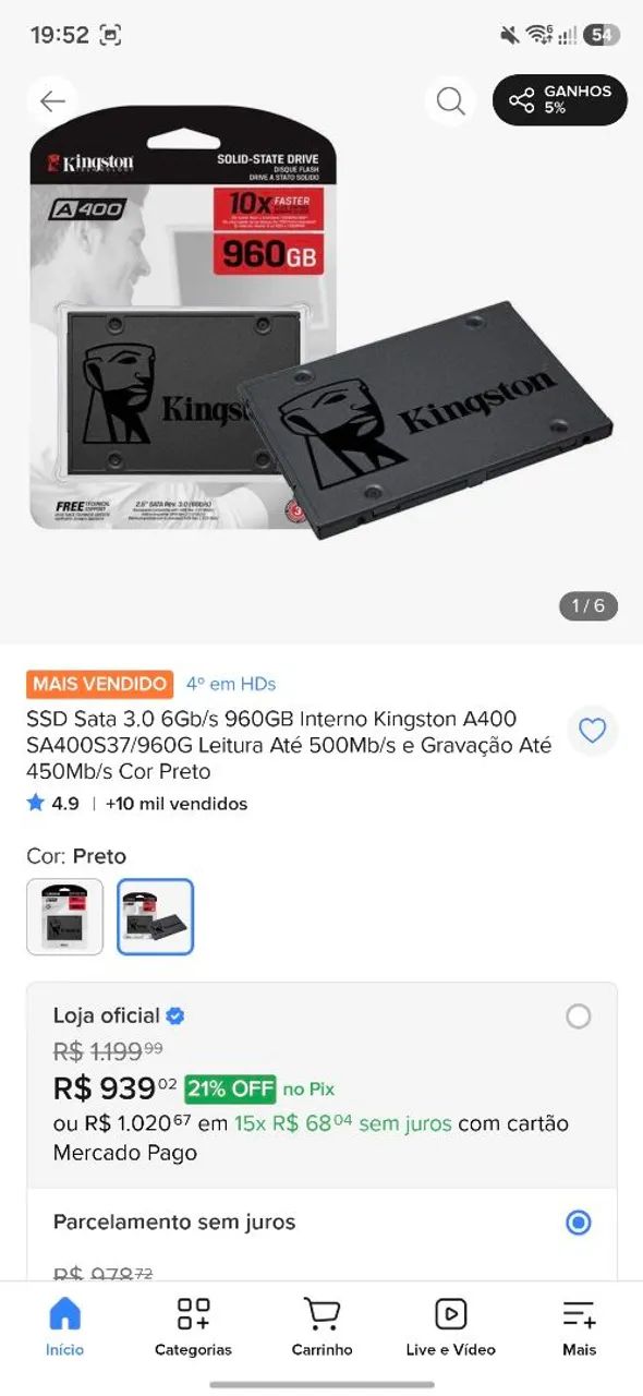 SSD 960GB - Foto 5
