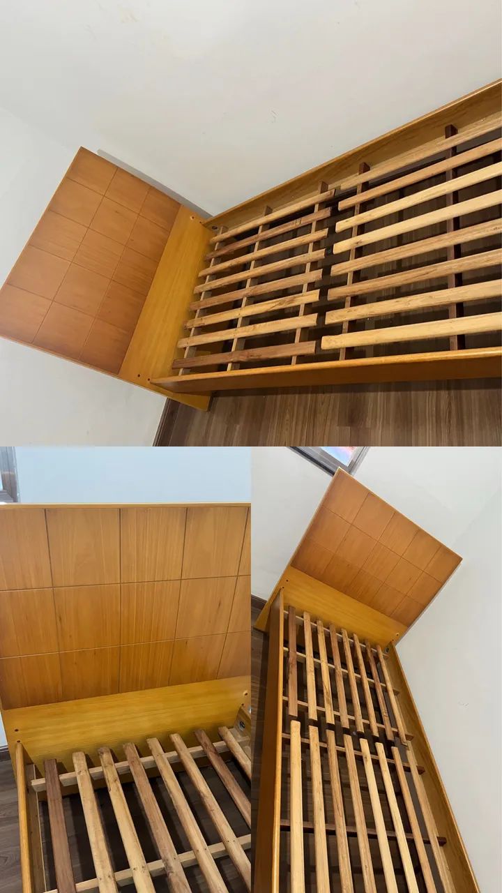 CAMA DE MADEIRA MACIÇA  - Foto 4
