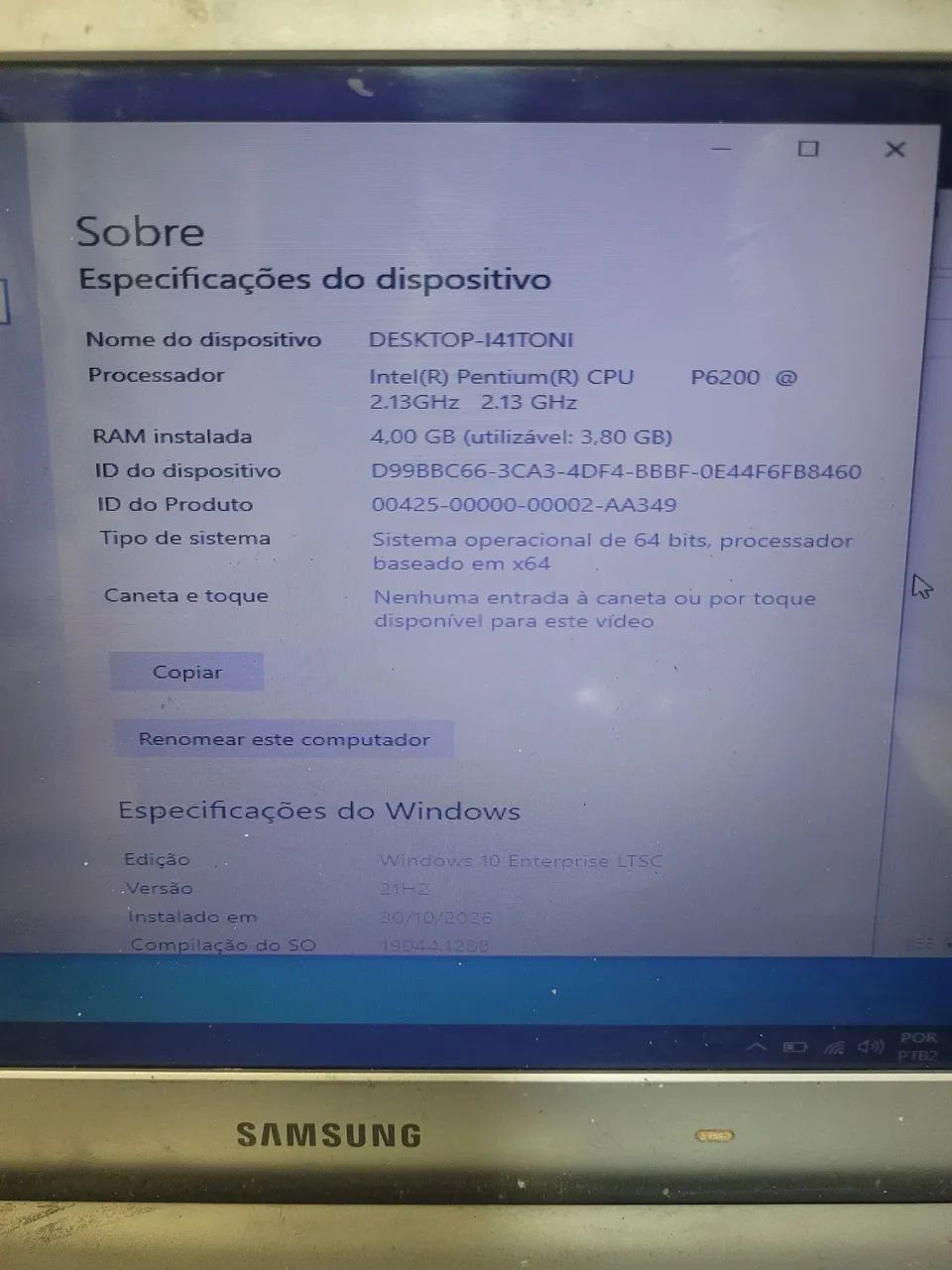 Notebook Samsung DC Jack Ruim - Foto 2