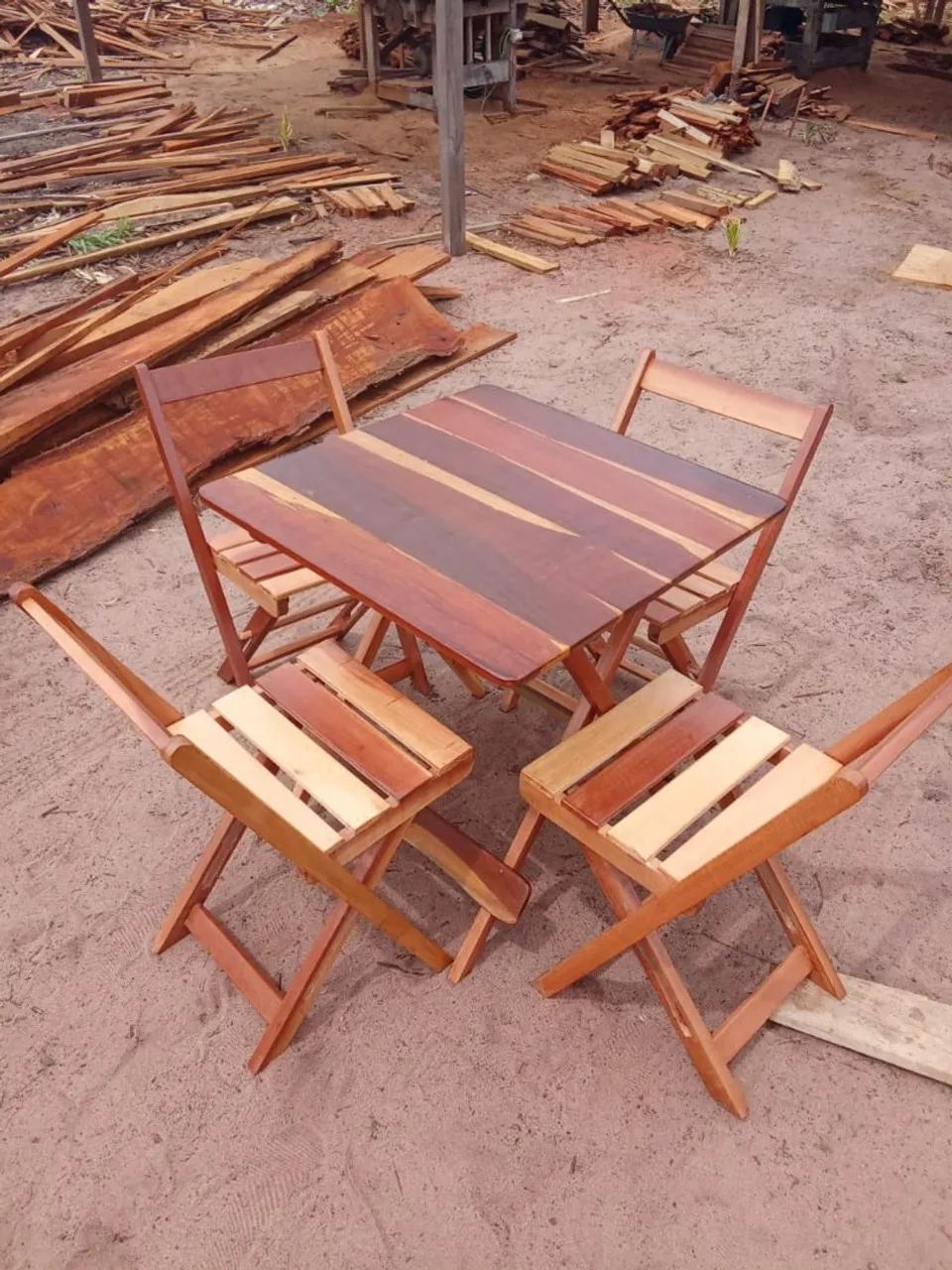 Mesa dobrável rusrica  - Foto 2
