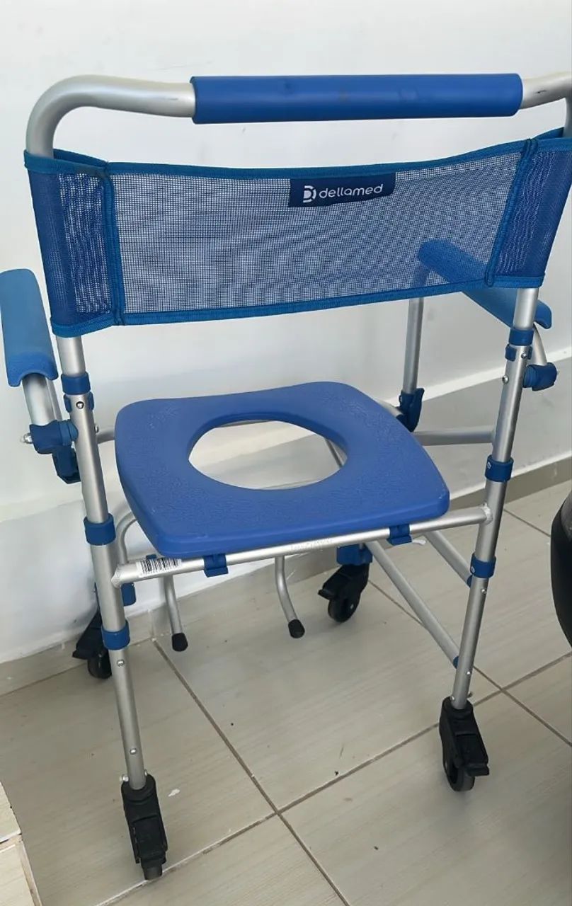 Cadeira de banho Dellamed em alumínio  - Foto 2