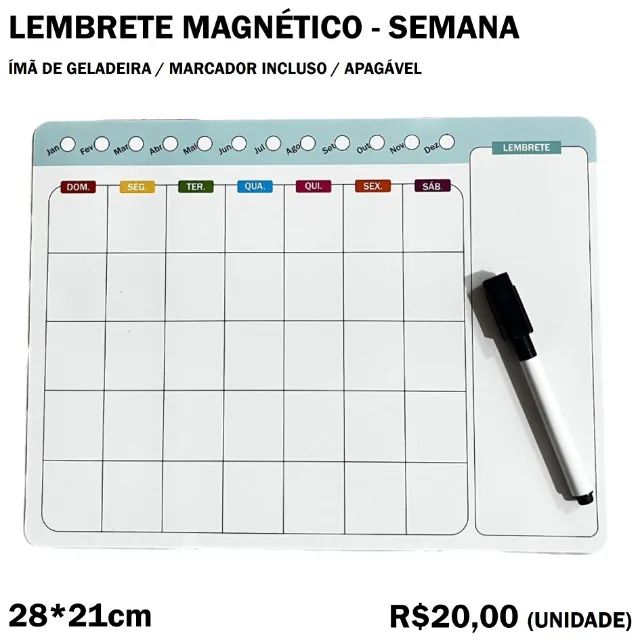 Planner Lembrete Magnético