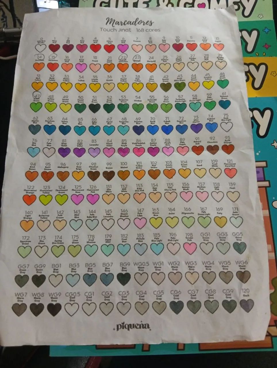 (TROCO) Kit 168 canetinhas markers Touch + 6 livros de colorir Cute & Comfy - Foto 5