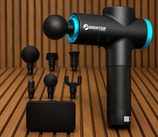 Pistola Para massagem Booster m.2 com 6 cabeças e maleta