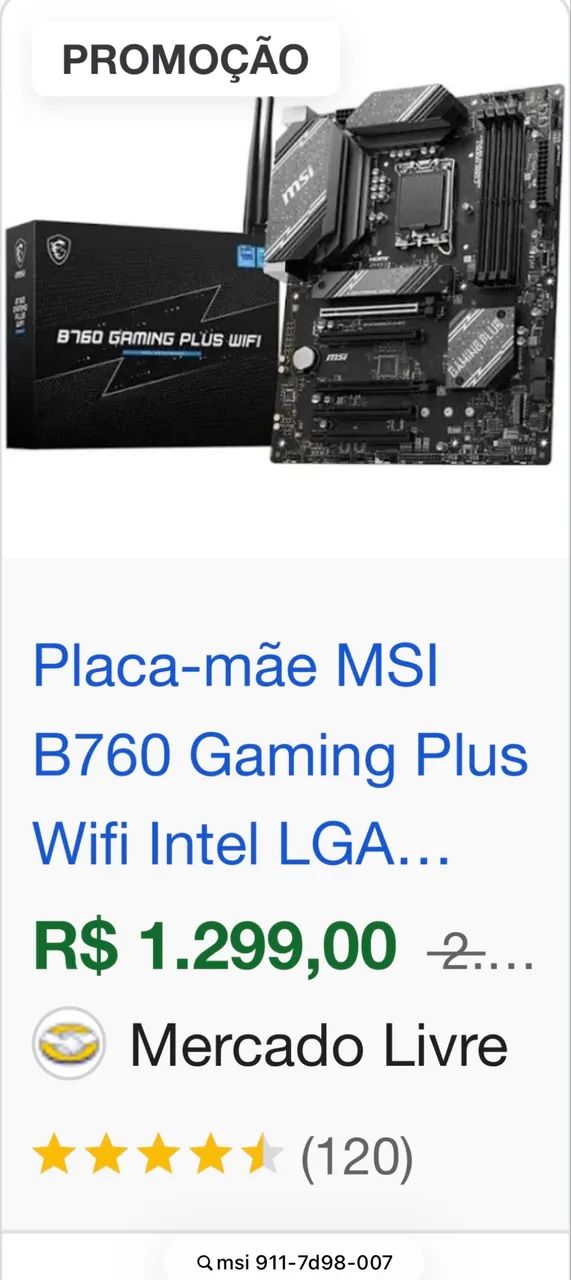 Kit i9 13900k + placa mae msi gaming plus wifi - Foto 2