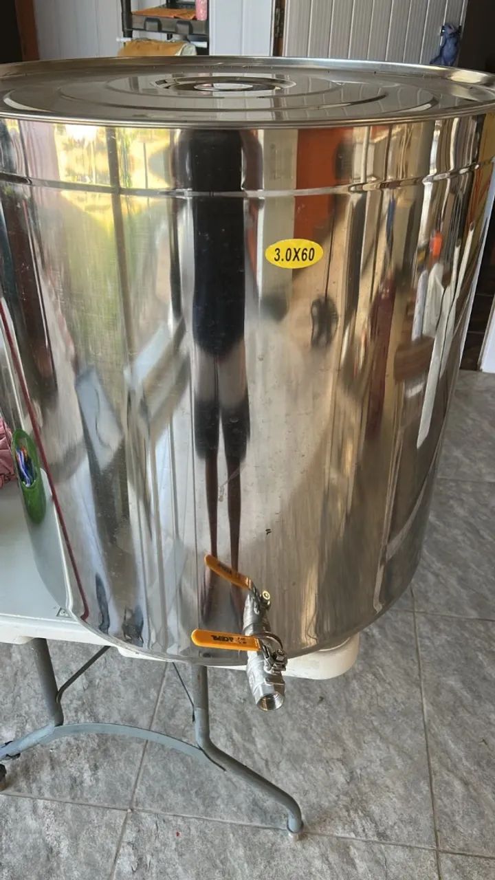 caldeirão inox 165 litros