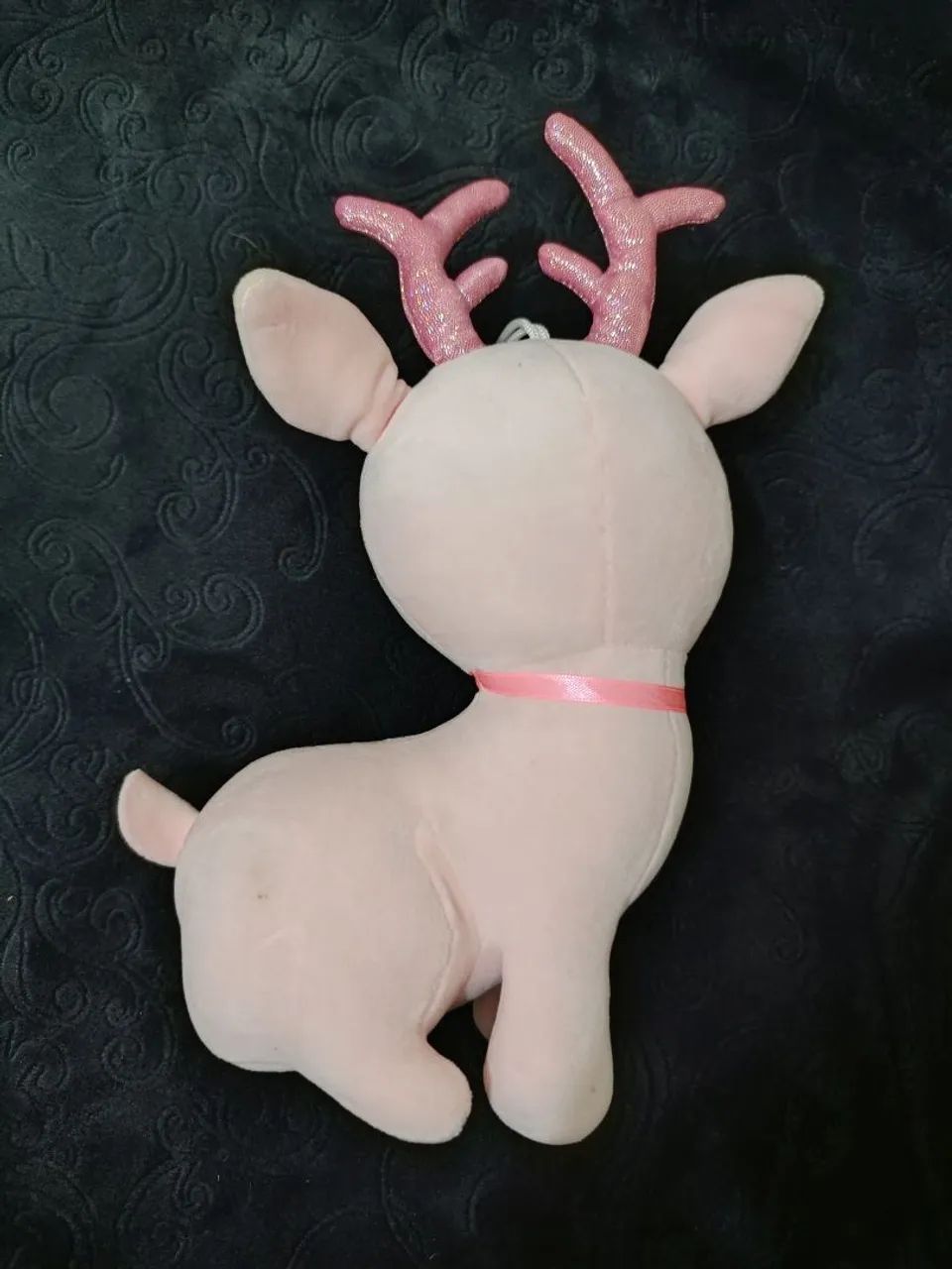 Pelúcia Rena de Natal Rosa  - Foto 3