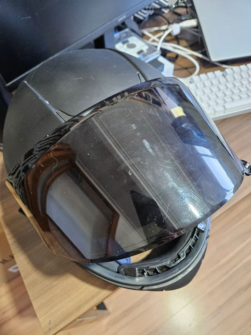 Capacete asx Eagle com oculos interno - Foto 4
