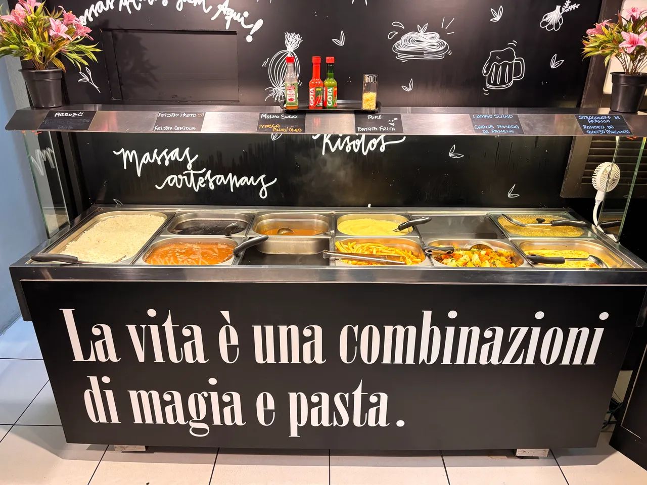 Buffet quente 12 cubas