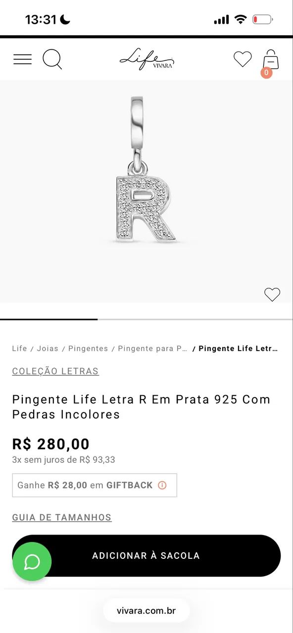Berloque/pingente life vivara  - Foto 4