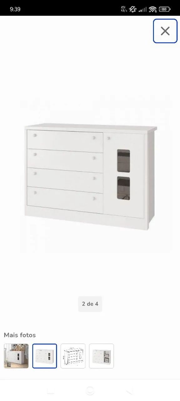 Cômoda de bebê da marca  Reller - Foto 3