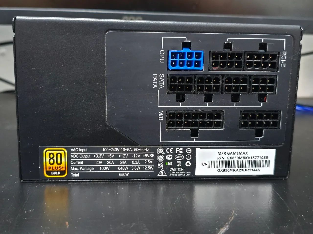 Fonte 650W 80 plus gold Gamemax - Foto 3