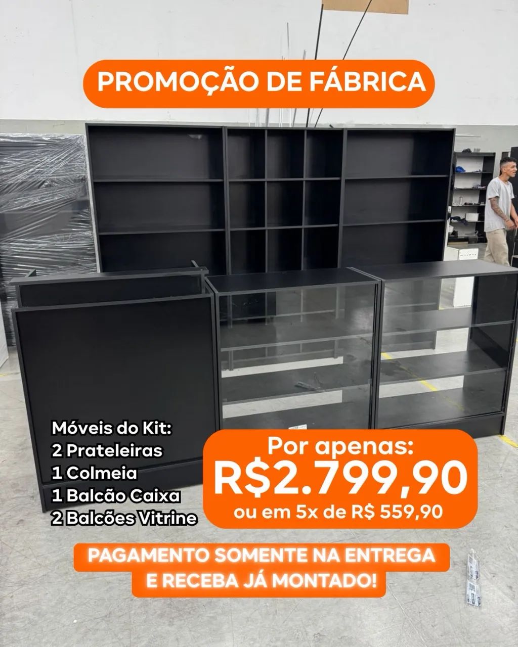 Kit Completo Modulados Expositores MDF