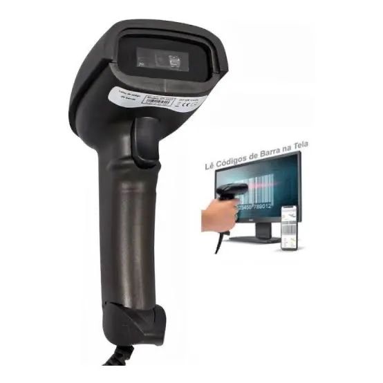 Leitor de Código de Barras 1D 2D Knup-1027 USB Preto - Foto 4
