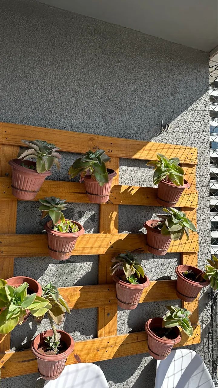 Jardim Vertical (Pallet, suportes e plantas) - Foto 3