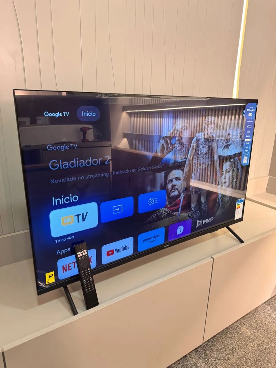 (PEGO TV MENOR) TV SMART 50 Polegadas Google TV 4K  - Foto 3